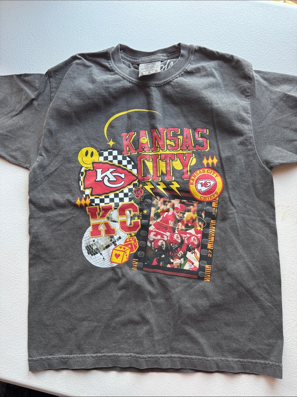 Comfort Colors Kansas City Graphic Tee in Black with Red & Yellow Accents